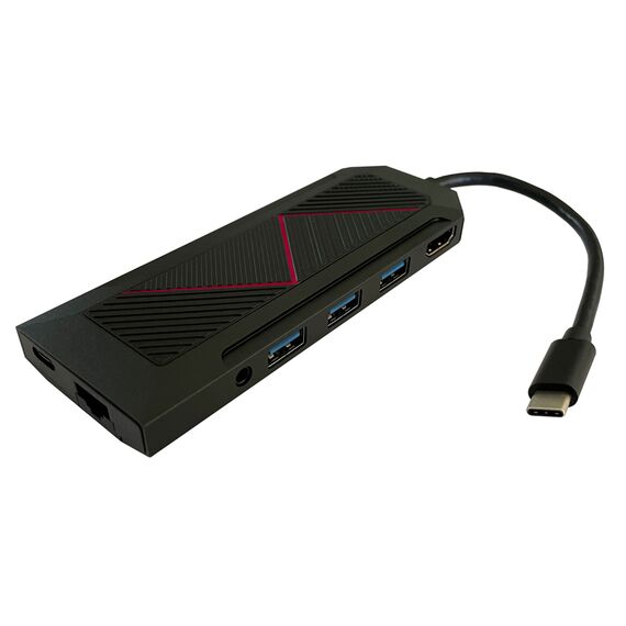 LC-Power LC-HUB-C-MULTI-6-RGB / USB 3.2 Gen 2 (3.1 Gen 2) Type-C