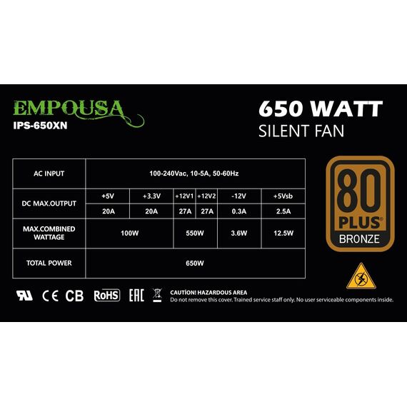 INCA IPS-650XN 650W BRONZE power supply
