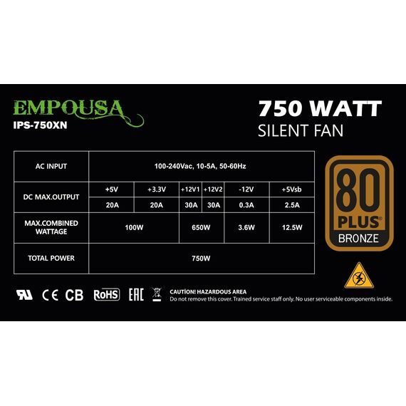 INCA IPS-750XN 750W BRONZE power supply
