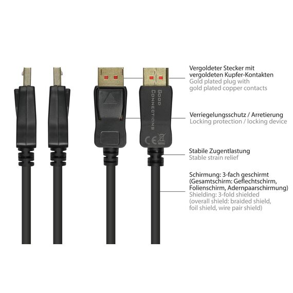 Good Connections DP14-HDMI1 - 1 m - DisplayPort - HDMI - Male - M