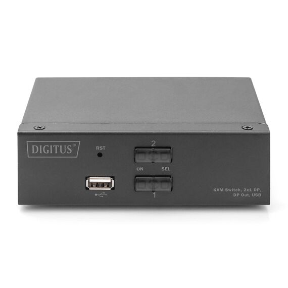 DIGITUS KVM Switch, 2x1 DP, DP Out,USB - Displayport I | DS-12851