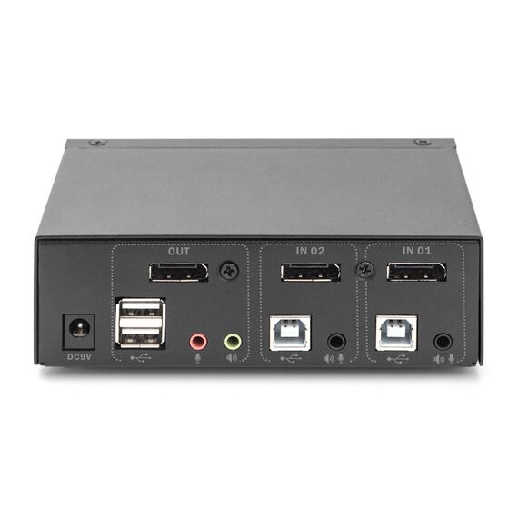 DIGITUS KVM Switch, 2x1 DP, DP Out,USB - Displayport I | DS-12851
