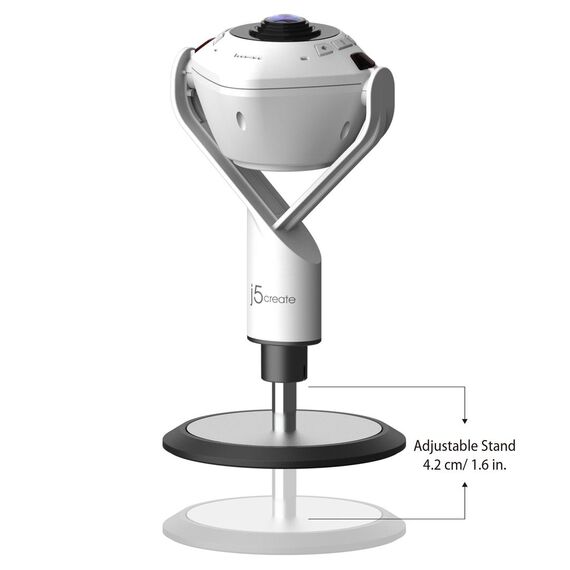 j5create JVU368 360° AI-Powered Webcam with Speakerpho | JVU368-N