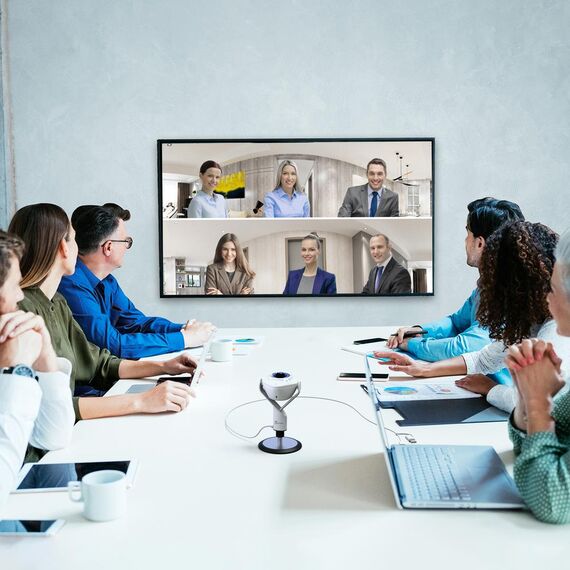 j5create JVU368 360° AI-Powered Webcam with Speakerpho | JVU368-N
