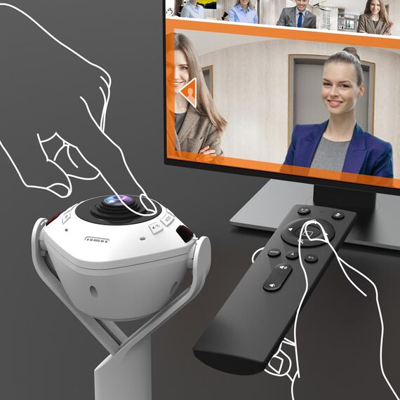 j5create JVU368 360° AI-Powered Webcam with Speakerpho | JVU368-N