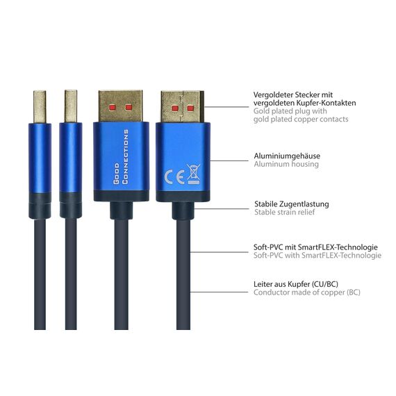 Good Connections 4814-SF005B - 0.5 m - DisplayPort - DisplayPort
