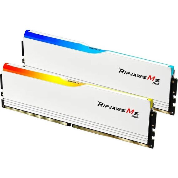 G.Skill Ripjaws M5 RGB white DIMM Kit 32GB, DDR5-5200, CL40-40-40-83, on-die ECC