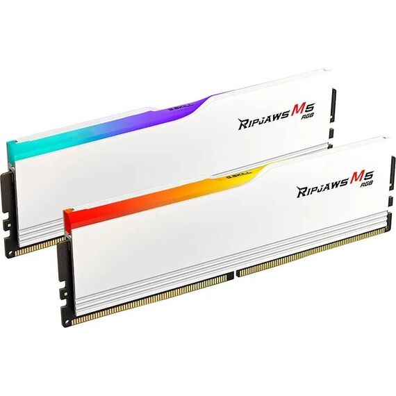 G.Skill Ripjaws M5 RGB white DIMM Kit 32GB, DDR5-5200, CL40-40-40-83, on-die ECC