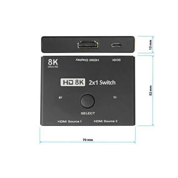 Good Connections HDMI Switcher - HDMI - Black - Metal  | GC-M0261