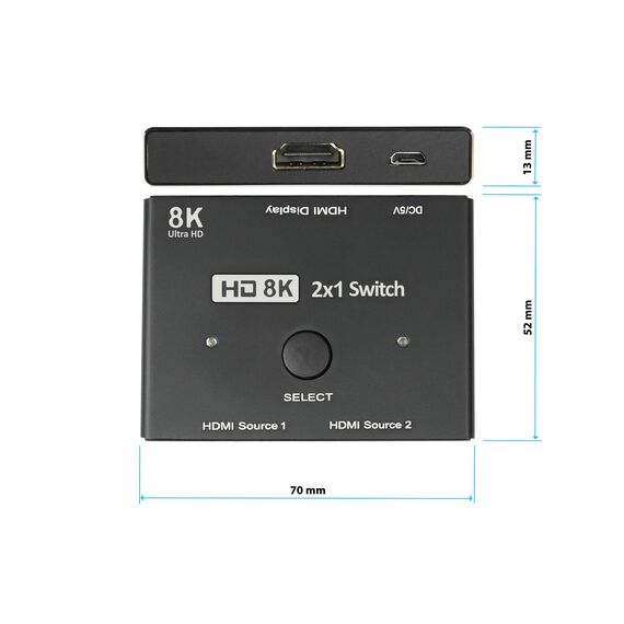 Good Connections HDMI Switcher - HDMI - Black - Metal  | GC-M0261
