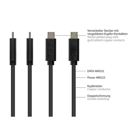 Good Connections GC 2831-CV005S - USB 3.1 Kabel C-Stecker> C-Buch