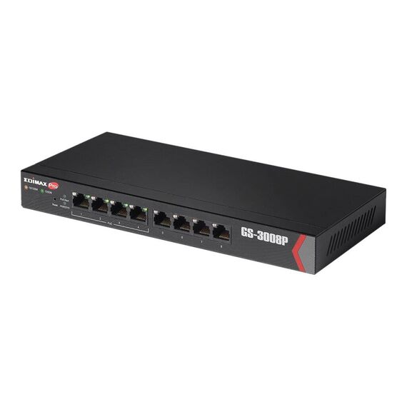 Edimax Pro GS-3008P - Switch - smart - 8 x 10/100/1000 (4 PoE+) -
