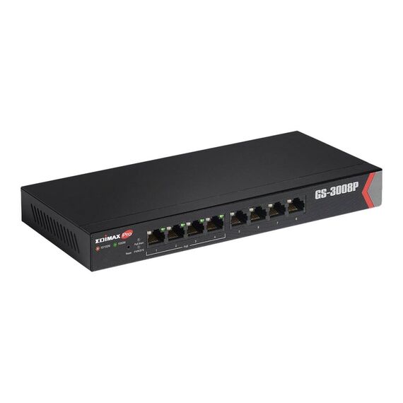 Edimax Pro GS-3008P - Switch - smart - 8 x 10/100/1000 (4 PoE+) -
