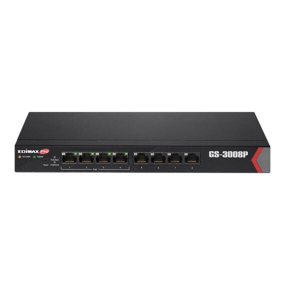 Edimax Pro GS-3008P - Switch - smart - 8 x 10/100/1000 (4 PoE+) -
