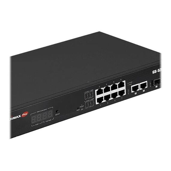 Edimax GS-5210PL - Switch - smart - 10 x 10/100/1000 + 2 x Gigabi