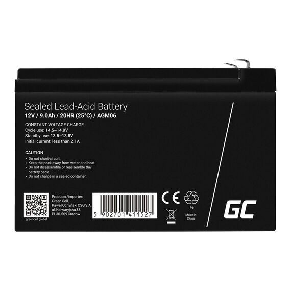 Green Cell - UPS battery - 1 x battery - Lead Acid - 9 Ah | AGM06