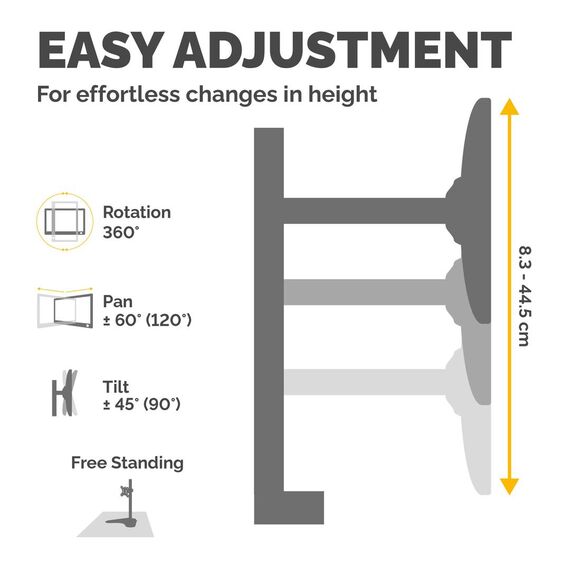 Fellowes Professional Series Single Freestanding Monito | 8049601