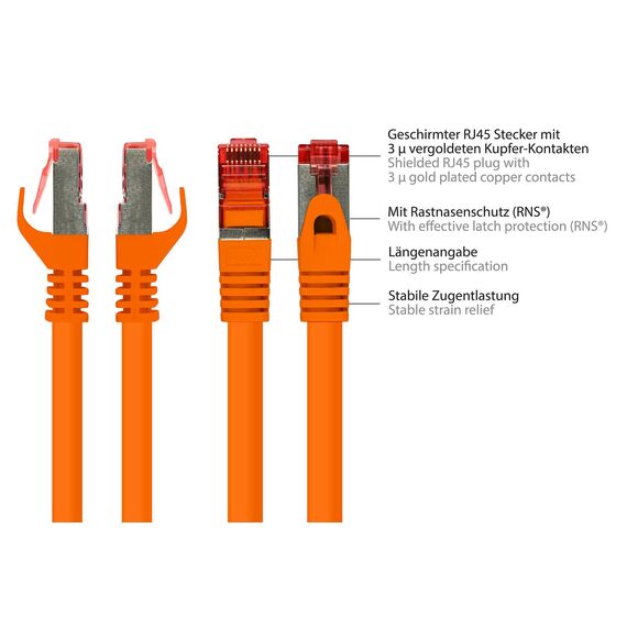 Good Connections 8060-015O - 1.5 m - Cat6 - S/FTP (S-STP) - RJ-45