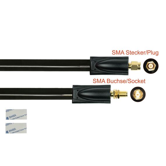 kabelmeister Koaxial HF Fensterdurchführung SMA Stecke | FD-S20MF