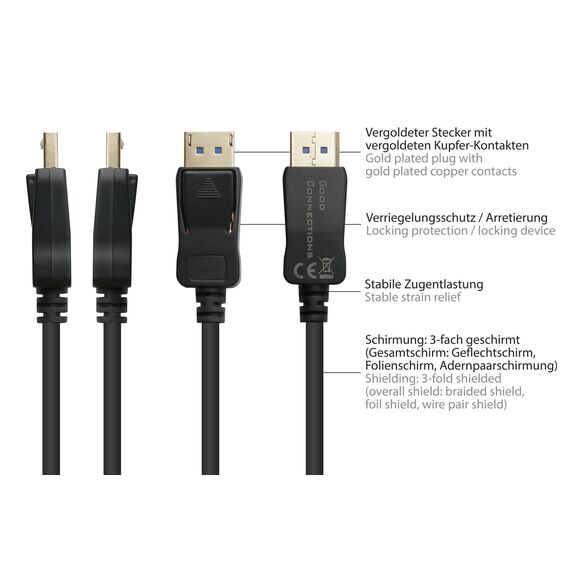 Good Connections DP20-015 - 1.5 m - DisplayPort - DisplayPort - M