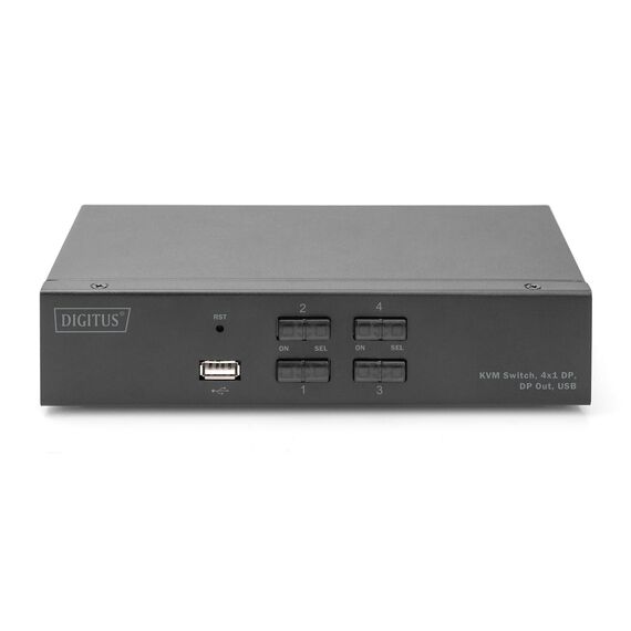 Digitus KVM Switch, 4x1 DP, DP Out,USB / USB / USB / D | DS-12891