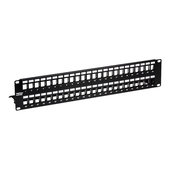 TRENDnet TC-KP48S - Patch panel (blank) - rack mountable - 2U - 1