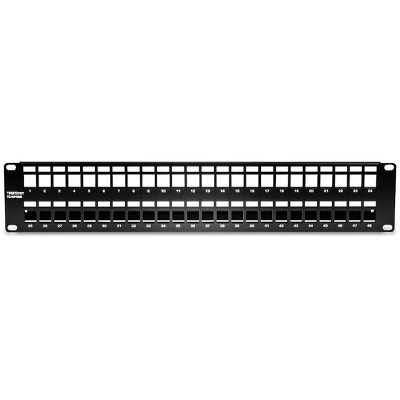 TRENDnet TC-KP48S - Patch panel (blank) - rack mountable - 2U - 1