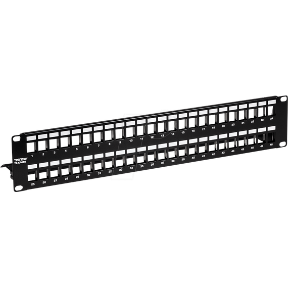TRENDnet TC-KP48S - Patch panel (blank) - rack mountable - 2U - 1
