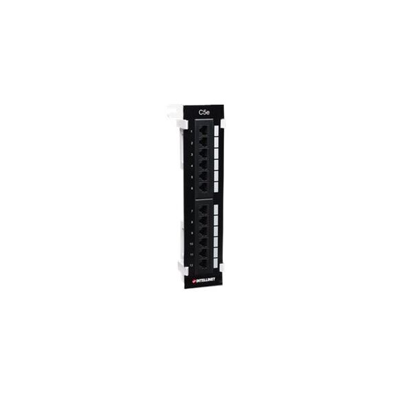 Intellinet Patch Panel, Cat5e, Wall-mount, UTP, 12-Port, | 162470