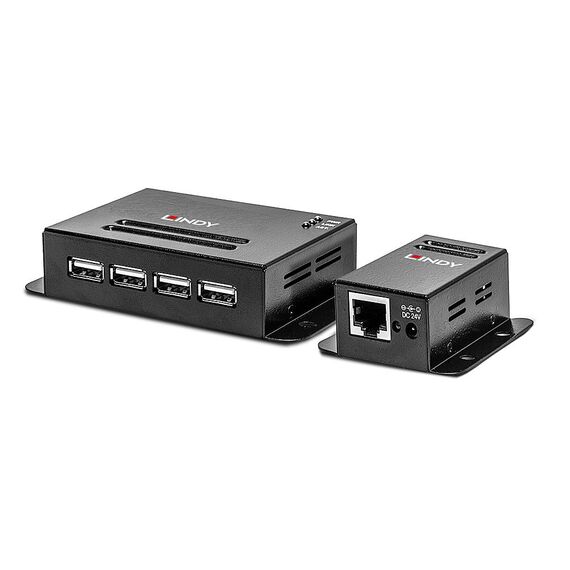 LINDY USB 2.0 4 Port CAT.5/6 Extender With Power Over CAT | 42681