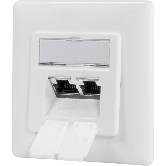 LogiLink Cat.6A Netzwerkdose UP2x RJ45 geschirmt signalw | NP0127