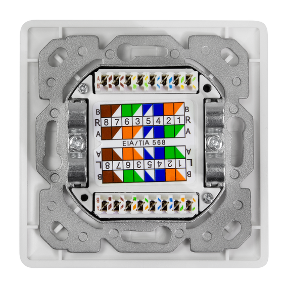 LogiLink Cat.6A Netzwerkdose UP2x RJ45 geschirmt signalw | NP0127