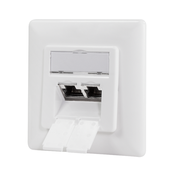 LogiLink Cat.6A Netzwerkdose UP2x RJ45 geschirmt signalw | NP0127