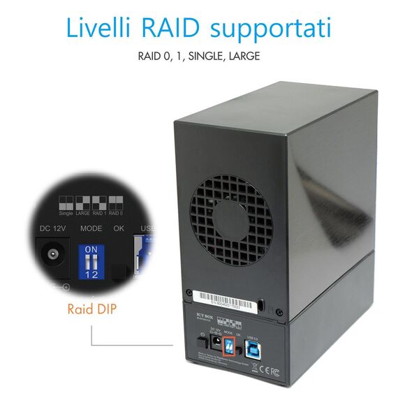 RaidSonic ICY BOX IB-RD3621U3 - Hard drive array - 2 bays (SATA-6