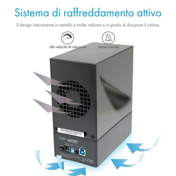 RaidSonic ICY BOX IB-RD3621U3 - Hard drive array - 2 bays (SATA-6