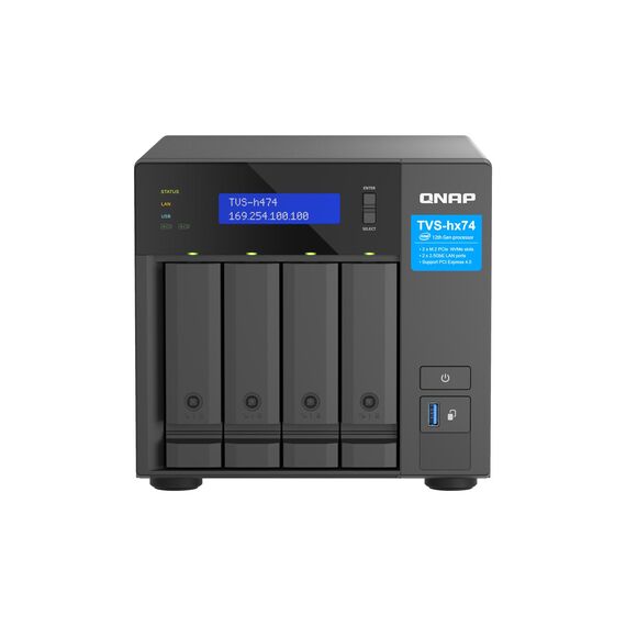 QNAP TVS-H474 - NAS server - 4 bays - SATA 6Gb/s | TVS-H474-PT-8G