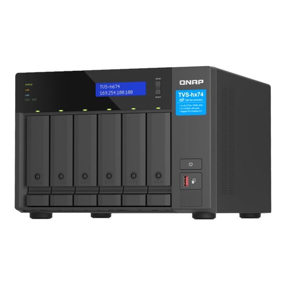 QNAP TVS-H674 - NAS server - 6 bays - SATA 6Gb/ | TVS-H674-I3-16G