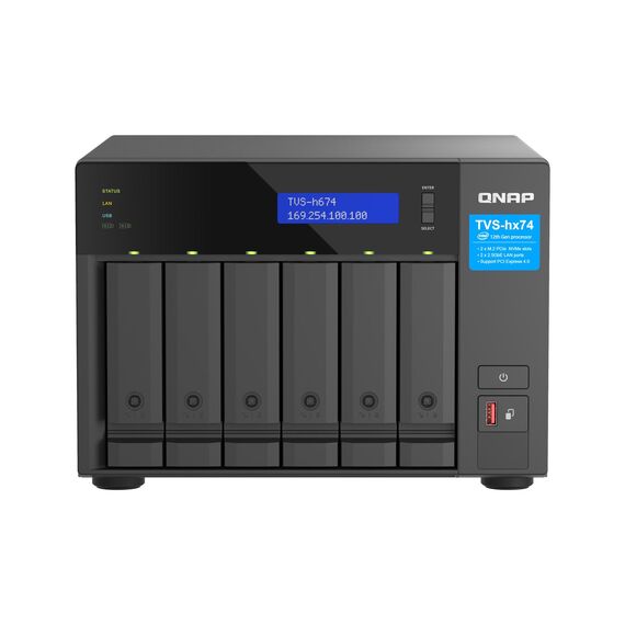 QNAP TVS-H674 - NAS server - 6 bays - SATA 6Gb/ | TVS-H674-I3-16G
