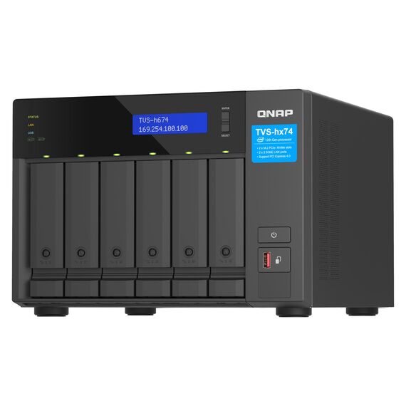 QNAP TVS-H674 - NAS server - 6 bays - SATA 6Gb/ | TVS-H674-I3-16G