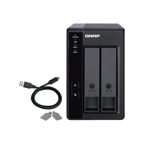QNAP TR-002 - Hard drive array - 2 bays (SATA-600) - USB 3.1 Gen