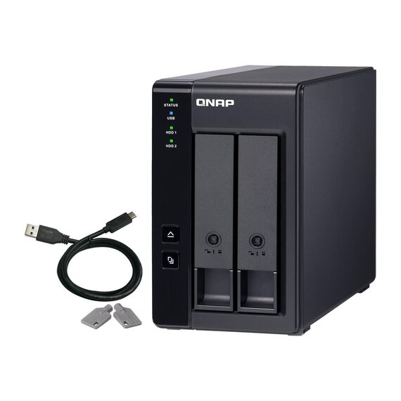 QNAP TR-002 - Hard drive array - 2 bays (SATA-600) - USB 3.1 Gen