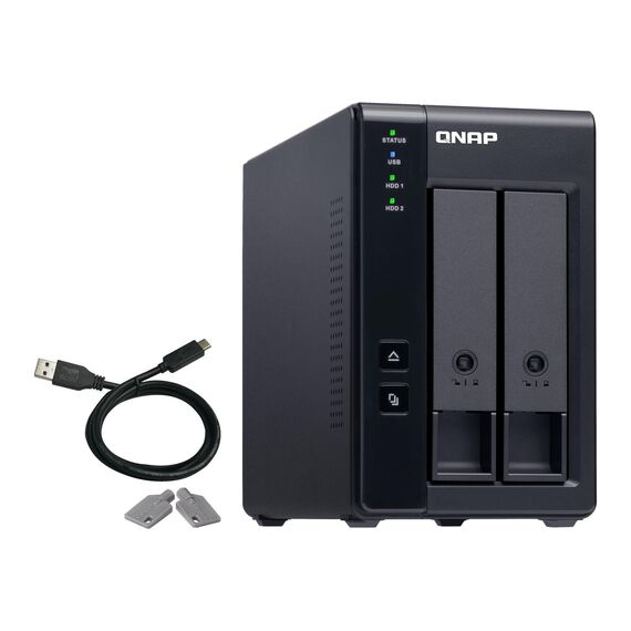 QNAP TR-002 - Hard drive array - 2 bays (SATA-600) - USB 3.1 Gen