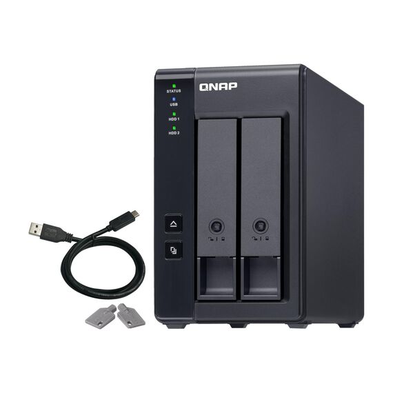 QNAP TR-002 - Hard drive array - 2 bays (SATA-600) - USB 3.1 Gen