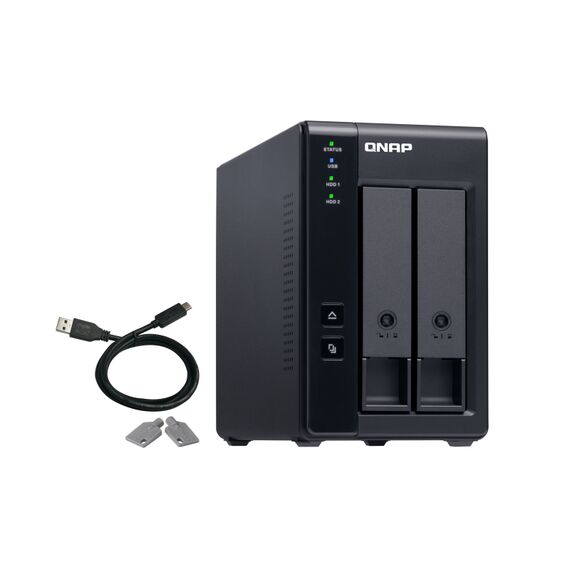QNAP TR-002 - Hard drive array - 2 bays (SATA-600) - USB 3.1 Gen