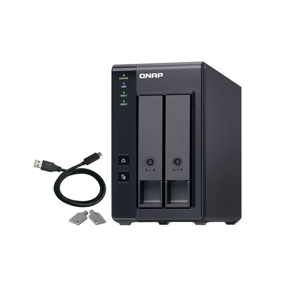 QNAP TR-002 - Hard drive array - 2 bays (SATA-600) - USB 3.1 Gen