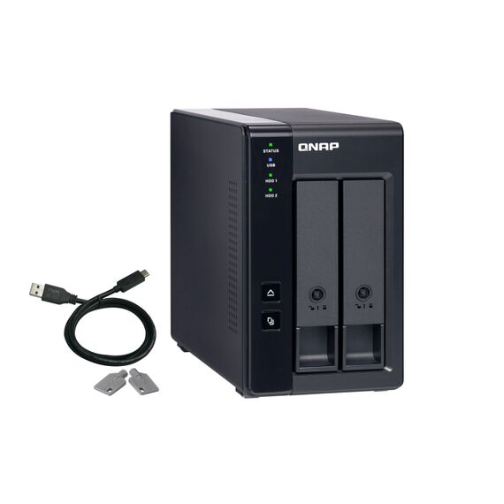QNAP TR-002 - Hard drive array - 2 bays (SATA-600) - USB 3.1 Gen