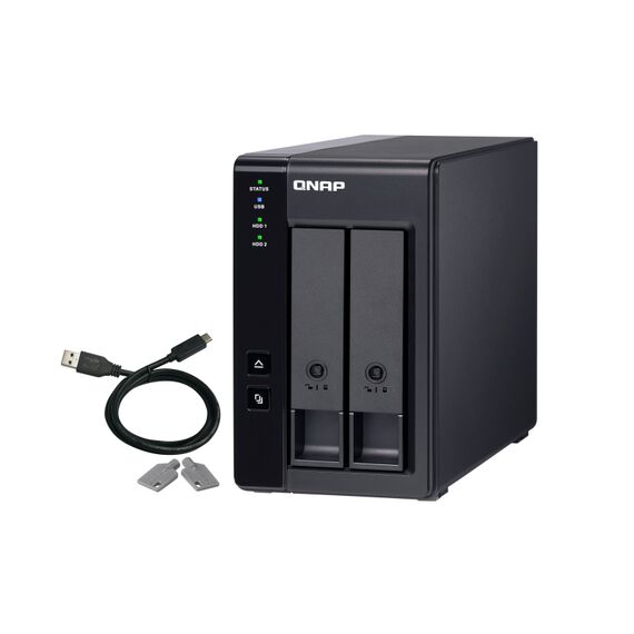 QNAP TR-002 - Hard drive array - 2 bays (SATA-600) - USB 3.1 Gen