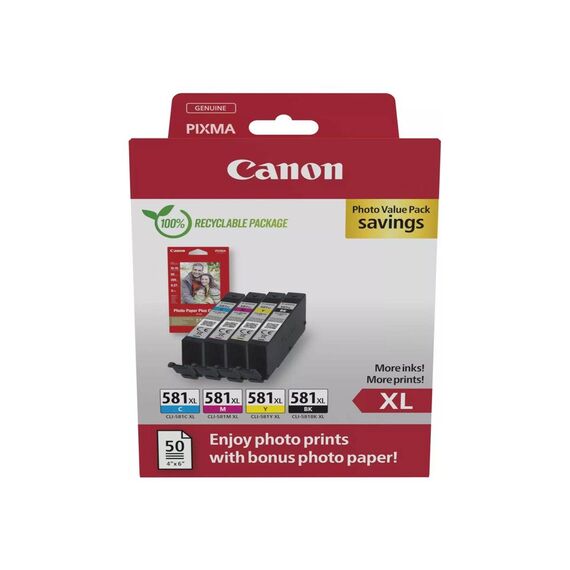 Canon CLI581XL CMYBK Photo Value Pack 4pack 8.3 ml 2052C006