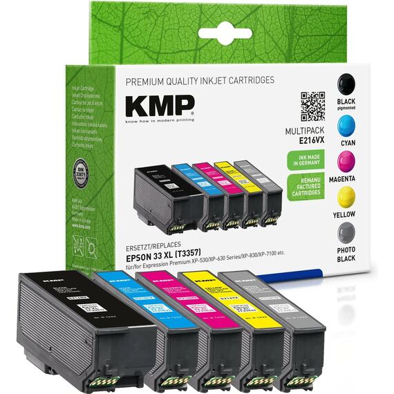 KMP 1633,4055 / High (XL) Yield / Dye-based ink / 25 ml / Multi p