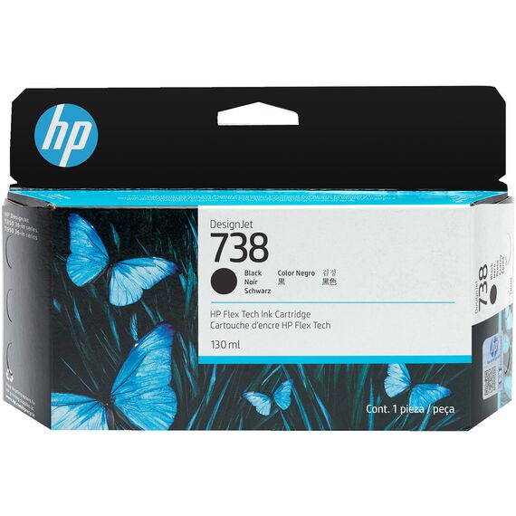 HP 738 - 130 ml - black - original - DesignJet - ink car | 498N4A
